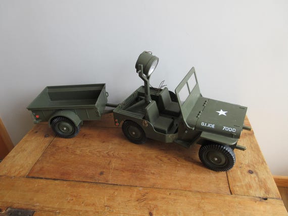 1960's GI JOE Jeep + Trailer 7000 - 12