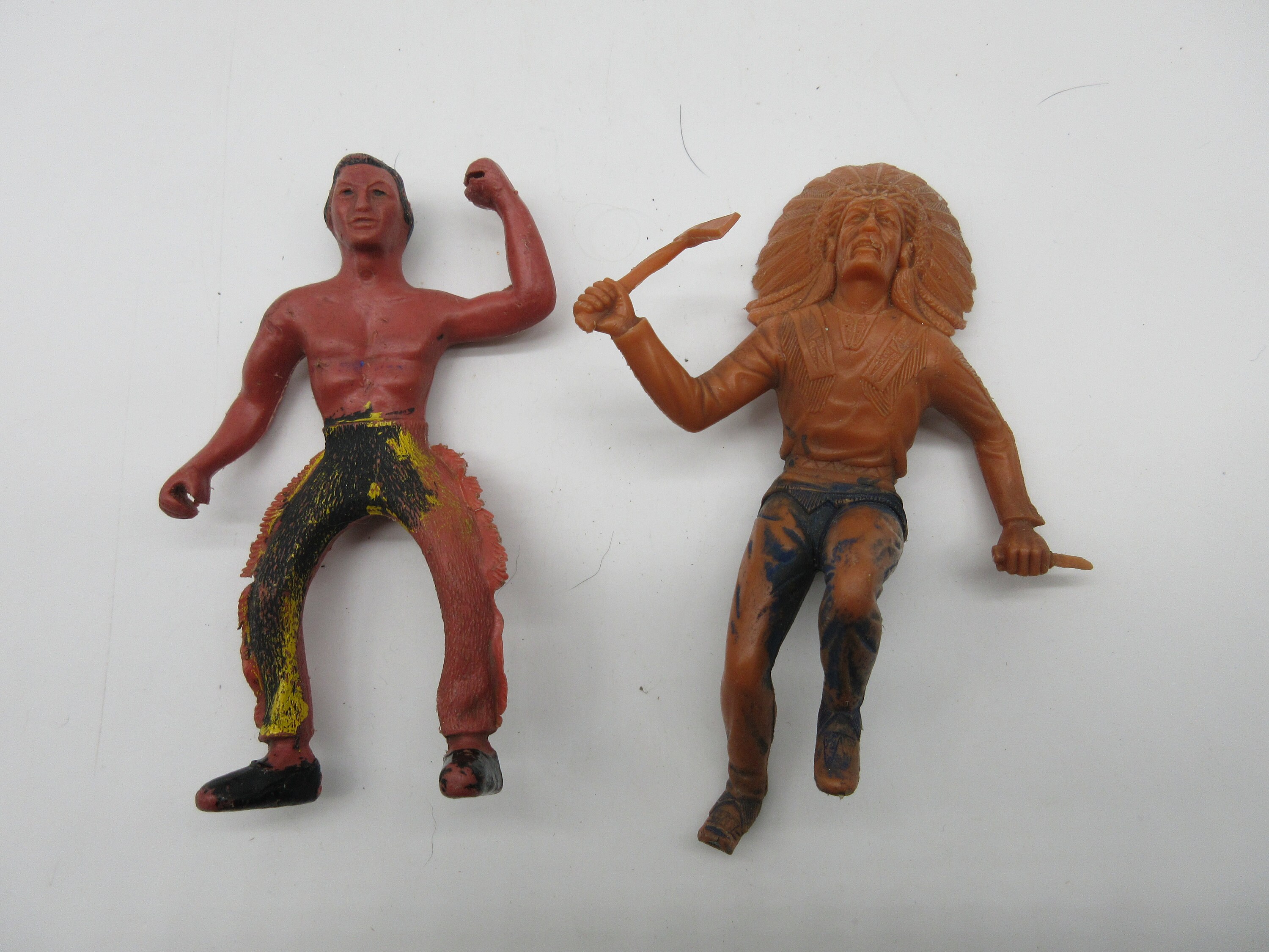 1960's Plastic Indian Figures Native Americans Marx. Etsy