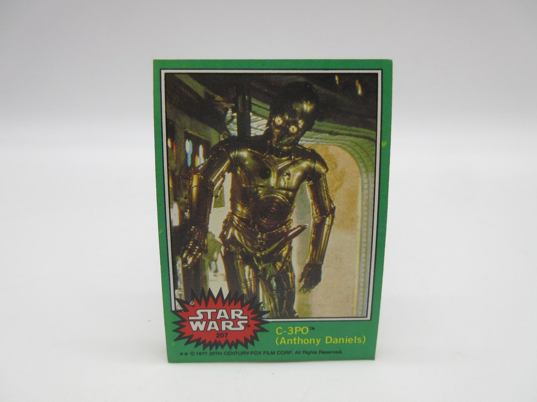 1977 C3PO Error Card 207 Golden Rod 2 Anthony Daniels Star Wars Topps