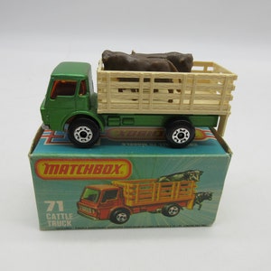 1970&#39;s Green Cattle Truck - New In Box - MIB - Matchbox - Diecast Lesney Superfast Vintage Matchbox