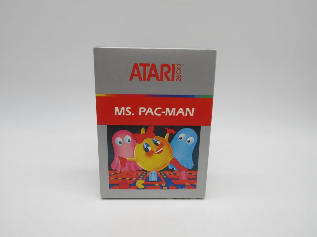 1983 MS PACMAN CIB 100 Complete W/ Box Atari Video Game (tested