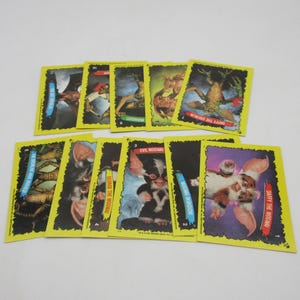 1990 GREMLINS 2 Komplette Aufkleber Set von 11 - Topps - Non-Sports Karte - Nonsport