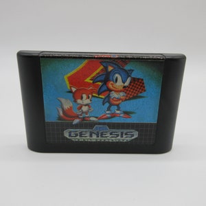 1992 Sonic The Hedgehog 2 - Sega Genesis (getest + gereinigd) alleen gamecartridge