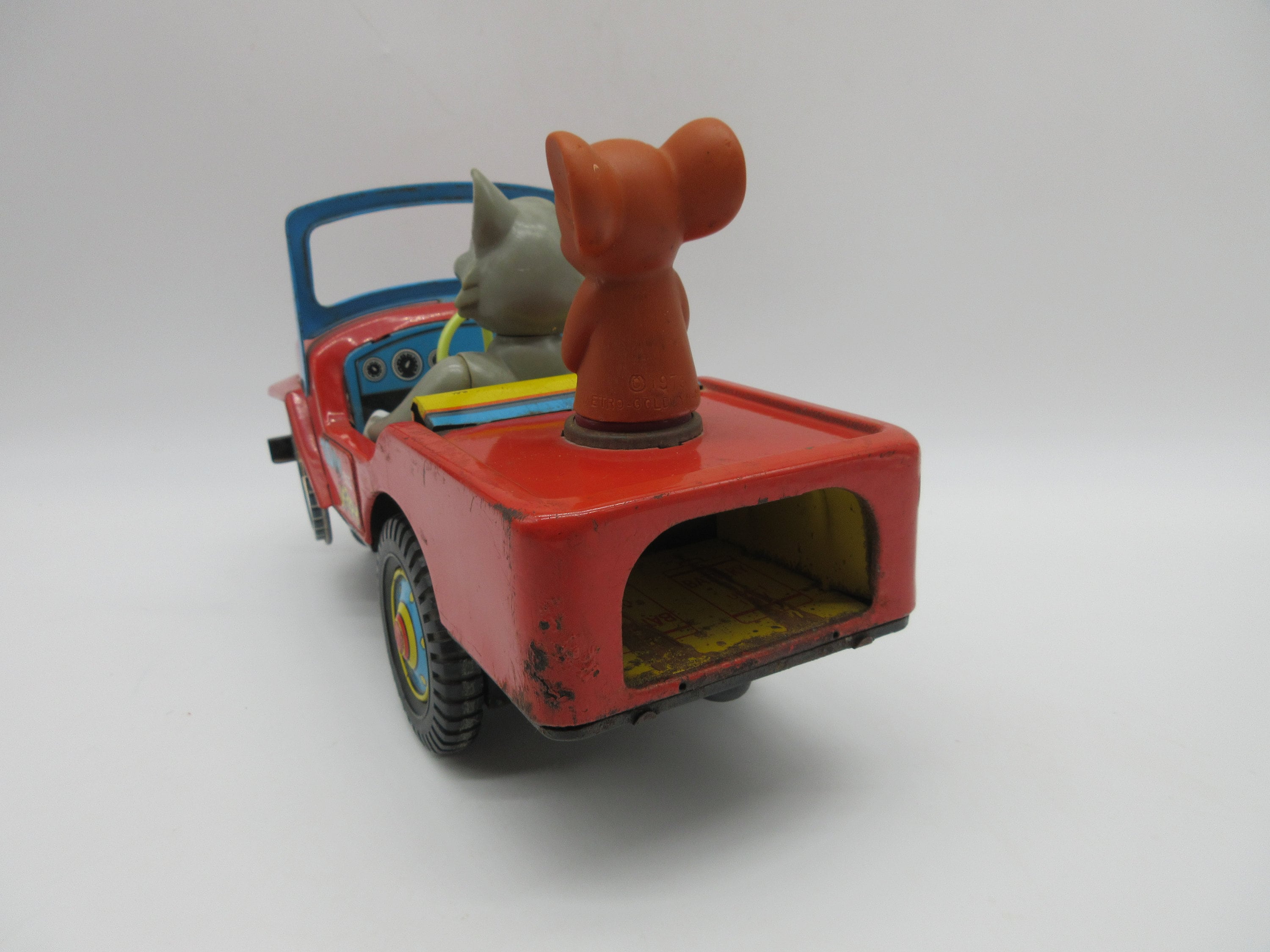 ブリキモダントーイ電動【TOM and JERRY COMIC CAR】動作品 1960's TOM & JERRY Tin Toy - by Modern Toys - Jeep - Battery