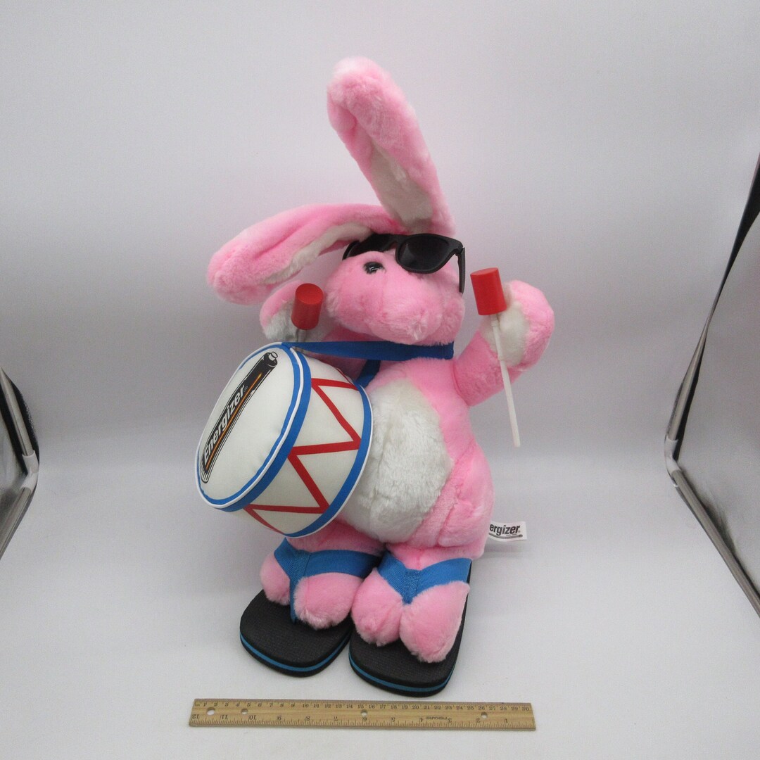 1980's ENERGIZER BUNNY Huge Plush Action Figure Toy Etsy