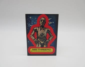 rare c3po trading card Rare 1977 Vintage Original Star Wars Card C-3PO Golden Rod Error &  Corrected Card