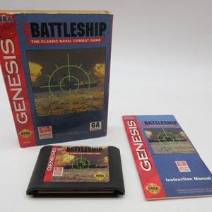 1993 BATTLESHIP - Complete - CIB -  Sega Genesis (Tested + Cleaned) Game