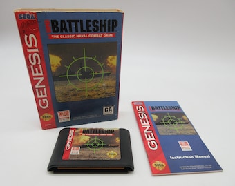 1993 BATTLESHIP - Complete - CIB -  Sega Genesis (Tested + Cleaned) Game