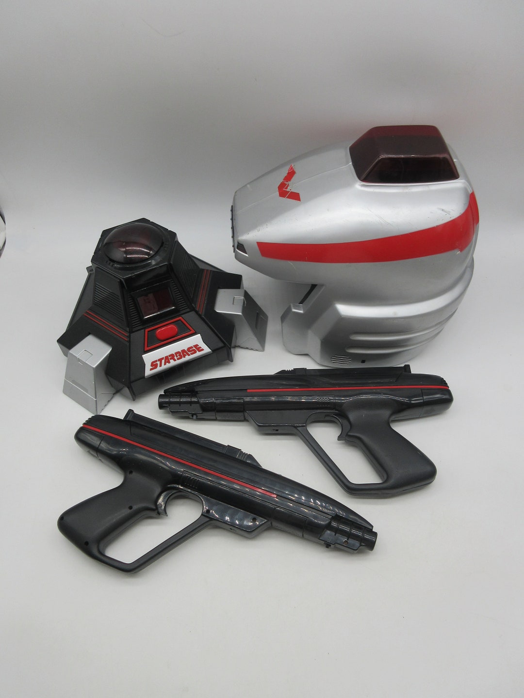 1986 WOW LASER TAG Helmet Guns Star Base Action Figure Etsy