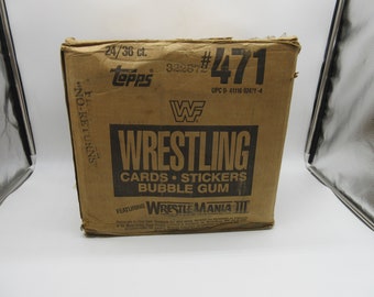 1987 WWF TOPPs Cards Case - 8" LjN Rubber - Wrestlers - Wwf WwE - Rubber Titan Figure - Wax Box Rookie Hulk Jake Ultimate