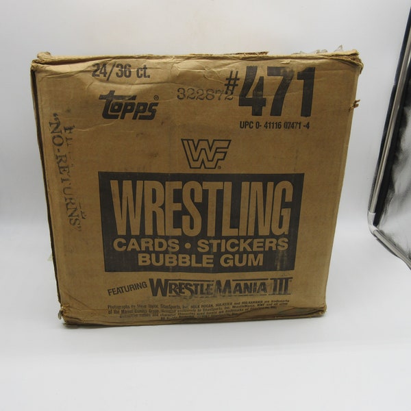 1987 WWF TOPPs Cards Case - 8" LjN Rubber - Wrestlers - Wwf WwE - Rubber Titan Figure - Wax Box Rookie Hulk Jake Ultimate