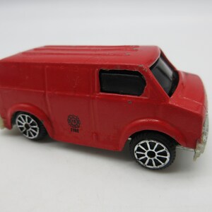 1980&#39;s Fire Van - HUSKY -  Die-cast Vintage - Black Wall