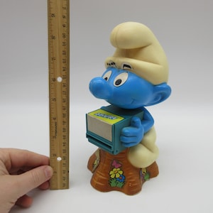 1982 SMURF Board Game Toy - PEYO  PVC - Applause -  Papa Smurf Smurfette