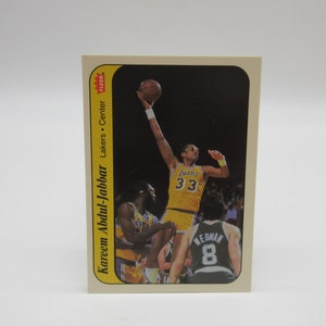 1986 Kareem Abdul-Jabbar #1 FLEER Sticker - Carte NBA Basketball