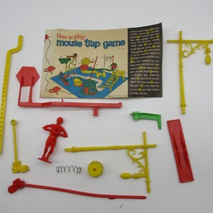 1965 IDEAL Mouse Trap Parts + Instructions - Jeu de société - Milton Bradley -