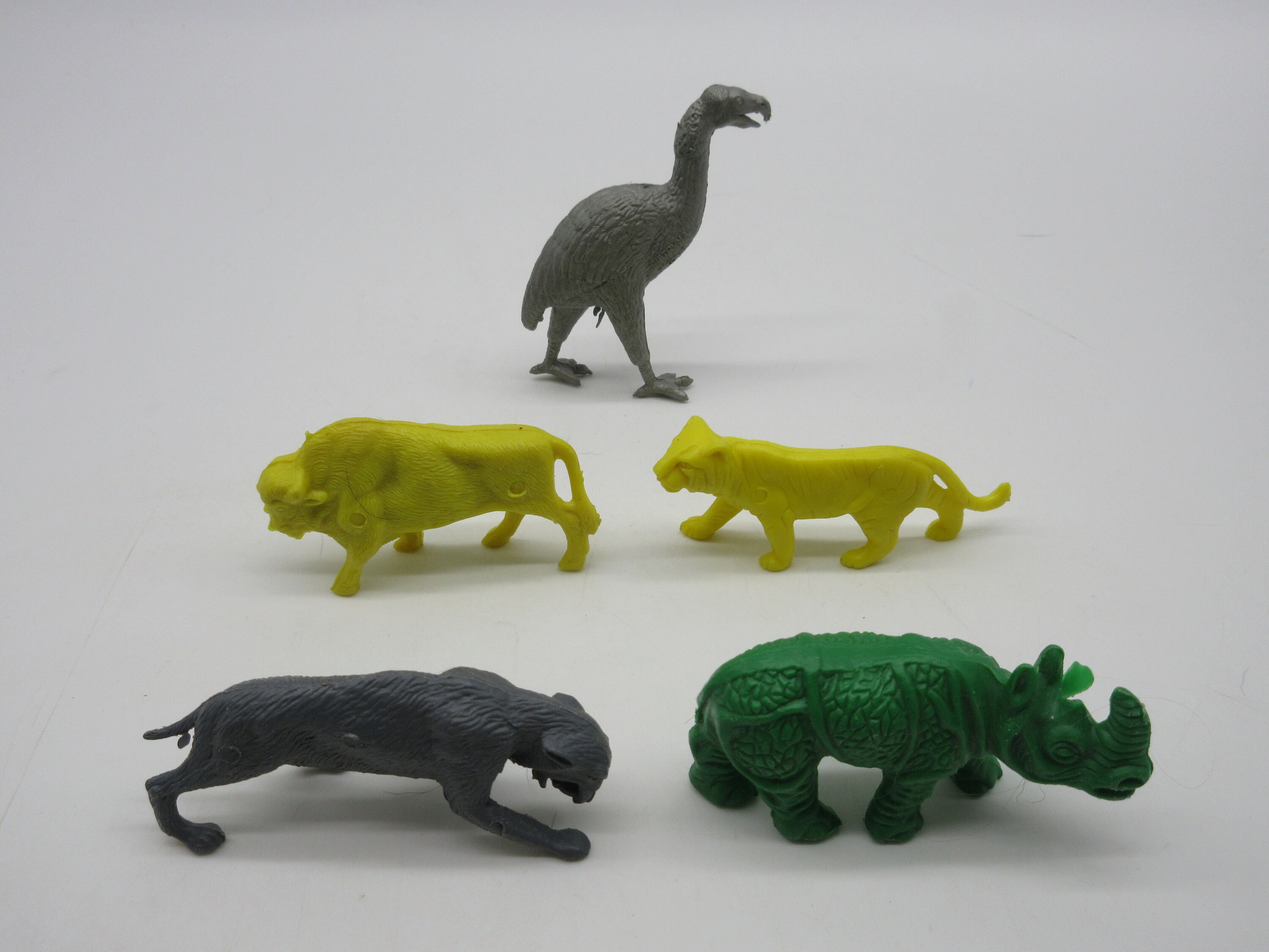 1960's Nabisco Premium Toy Give-away - Plastic Zoo Animals - Rhino