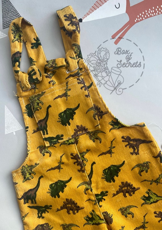 Dinosaur Dungarees Dresses Shorts or 