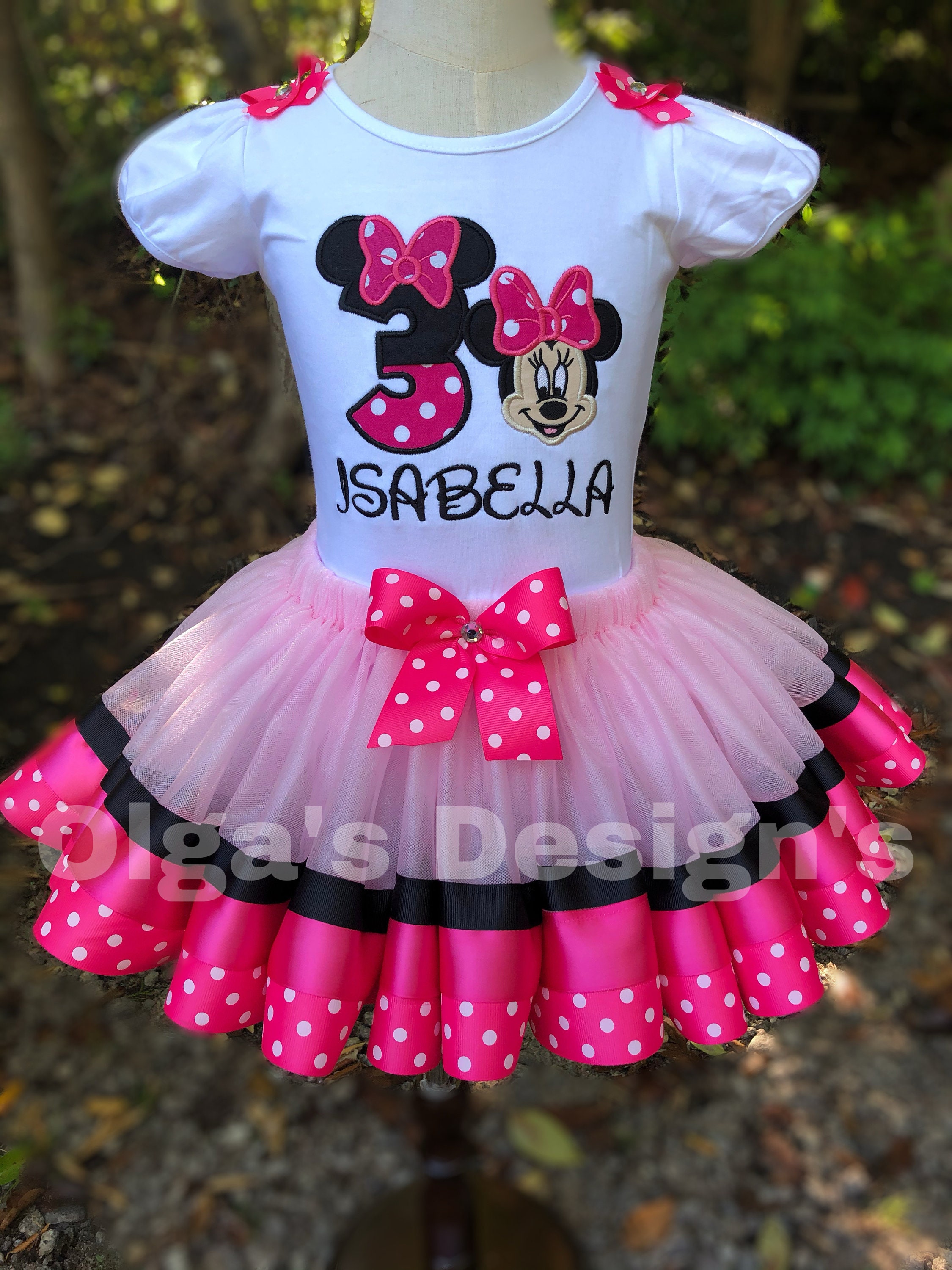 Disney Baby body jupe tulle avec noeud pour déguisement Minnie 6-9 mois