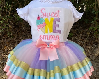 Ice cream birthday outfit sweet one birthday outfit