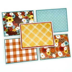 Conjunto de (5) - cartões de Halloween em branco de 4-1/4” x 5-1/2” (A2) com envelopes brancos