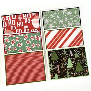 Set of (6) - blank 4-1/4” x 5-1/2” (A2) Christmas/Holiday notecards w/white envelopes