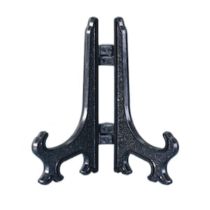 3” Black Plastic Easel Stand Hinged Photo Art Canvas Tabletop Display Foldable Easle For Wedding Decor Place Card Holders & Table Numbers