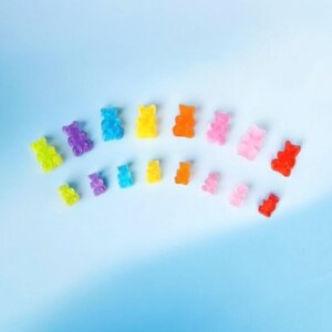 20- Tiny Gummy Bear Cabochons 12mm Mini Resin Candy Scrapbook Charms Colorful Decoden Craft Supplies DIY Kawaii Flatback Embellishments