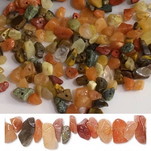 Natural Gemstone Chip Bead Mix Earth Mined Semi Precious Stone Chips Loose Assorted Gemstone Beads Chakra Jewelry Making Supplies DIY Crafts image 2