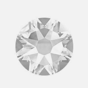 50pc- 6mm Multifaceted Clear 001 Swarovski 2088 SS30 XIRIUS Rose Flatback Austrian Crystal No Hotfix Round Faceted Jeweler Craft Rhinestones