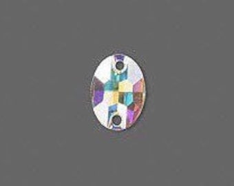 Transmission /'V/' 10x7mm Swarovski 3210 Flat-back Sew-on Garment 24 PCS