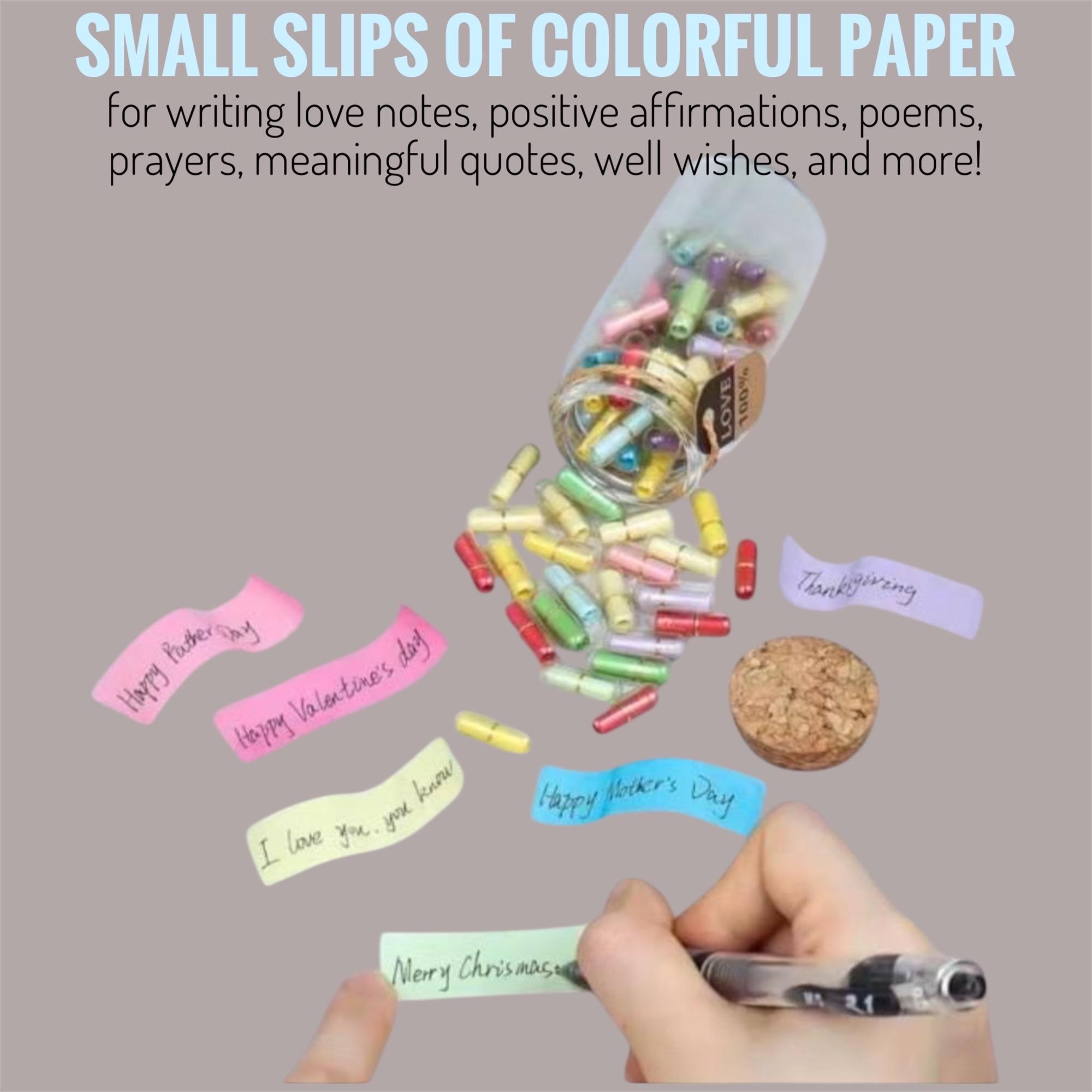 Kit With Message Deconstructed Capsule Messages Craft Kit Colorful Love Note Scrolls in ...