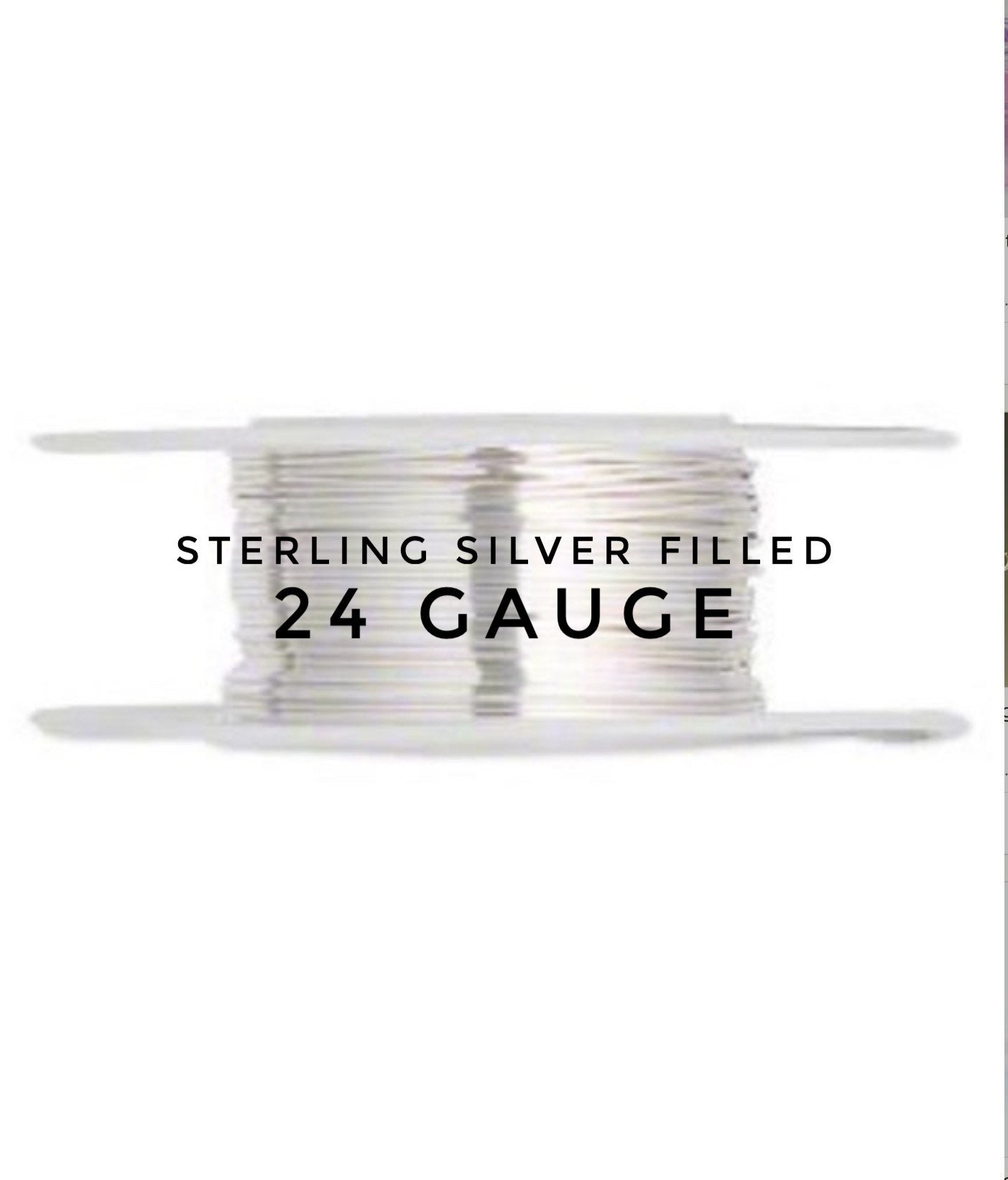 24 Gauge Round Sterling Silver Dead Soft Metal Wire - 48 Feet