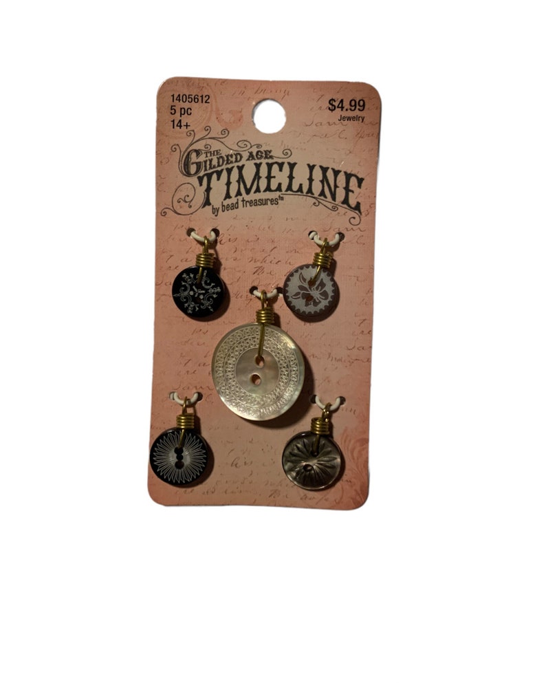 Bead Treasures the Gilded Age TIMELINE Button Charms With Etsy