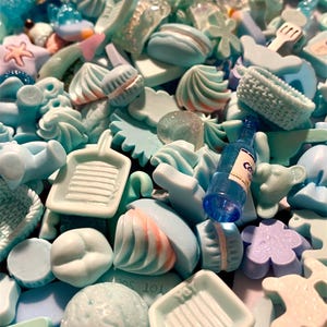 Blue Kawaii Resin Cabochons Mixed Set Food Candy Dessert Novelty Embellishments Flatback Decoden Crafts Scrapbooking DIY Phone Case Supplies image 4