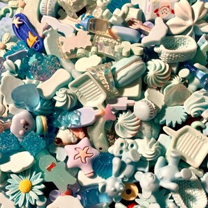 Blue Kawaii Resin Cabochons Mixed Set Food Candy Dessert Novelty Embellishments Flatback Decoden Crafts Scrapbooking DIY Phone Case Supplies image 3