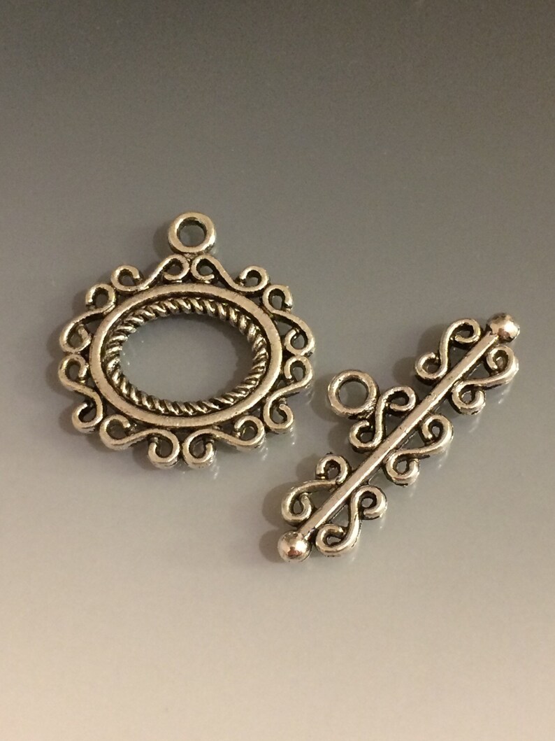 8 Antique Silver Pewter Cylinder Pendant Connector