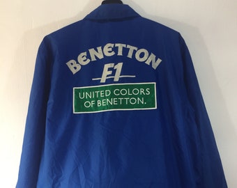 vtg vereint Farbe von Benetton Formel eine Jacke buchstabieren