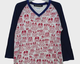 Mercibeaucoup Issey Miyake Raglan-T-Shirt - Alien-Oktopus-All-Over-Print-Shirt - Eri Utsugi A-Net Archive