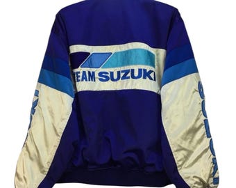 Vintage Team Suzuki Rennjacke | 90er Jahre MotoGP Bomberjacke