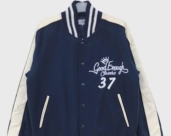 VTG Goodenough Classics Varsity Jacke Hiroshi Fujiwara | Archival japanische Streetwear | GDEH Letterman Bomber Navy aus Wolle