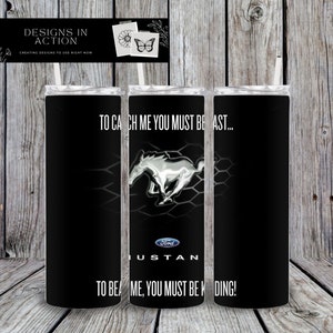 Mustang Ford Muscle Car Sublimation Digital File Download 20 oz Skinny Tumbler Digital Image