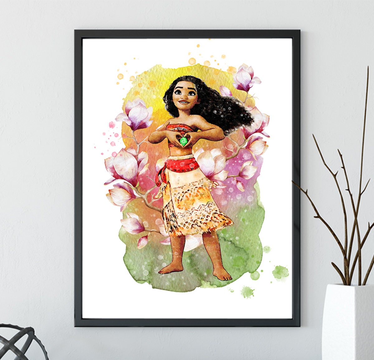 Moana Print Moana Art Moana Poster Disney Princess Baby | Etsy