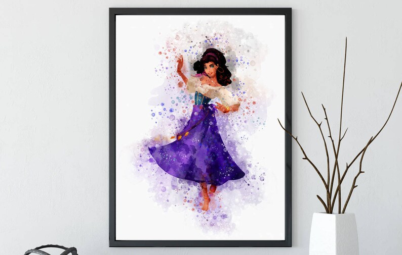 Esmeralda Art Prints Wall Decor Hunchback Of Notre Dame Wall Etsy