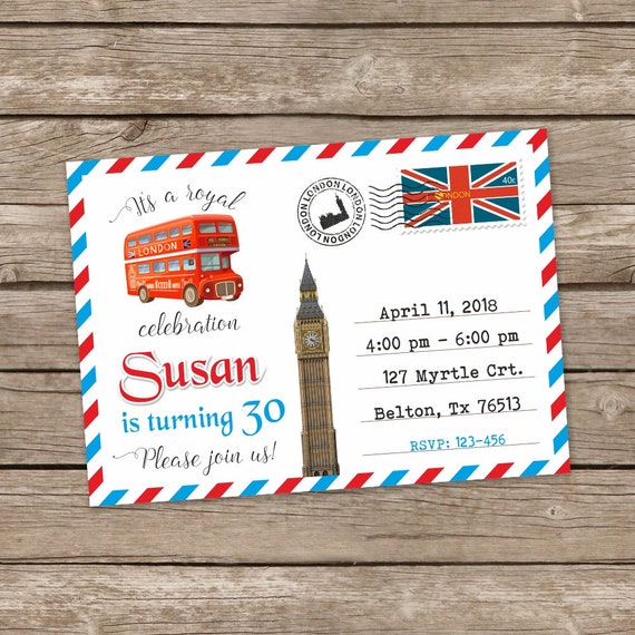 london birthday invitation big