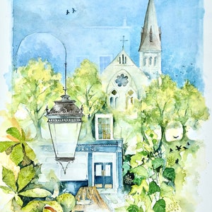 Woodford Green Original - Print of original watercolour painting