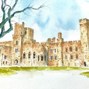 Peckforton Castle - Watercolour Print  - Print of original