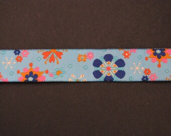Flower Design Polyester Woven Jacquard Embroidered Ribbon Pre-cut  1.8m lots