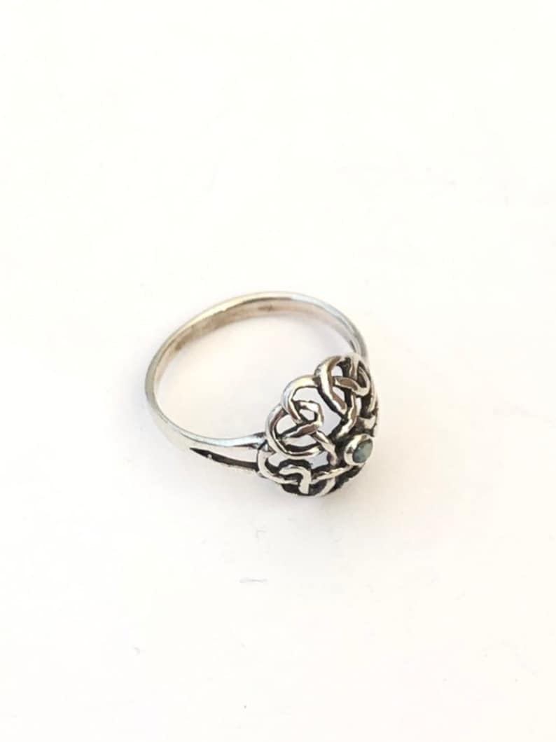 UK M sterling silver Vintage sterling silver dome ring 925 US 6.25