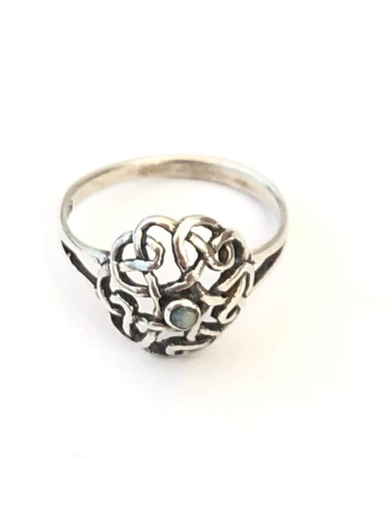 UK M sterling silver Vintage sterling silver dome ring 925 US 6.25