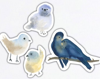 Custom Watercolor Birds Sticker Set, Watercolor Birds Sticker, Cute Bird Sticker, Choose Your Own Watercolor Bird Sticker Set, Birds Sticker